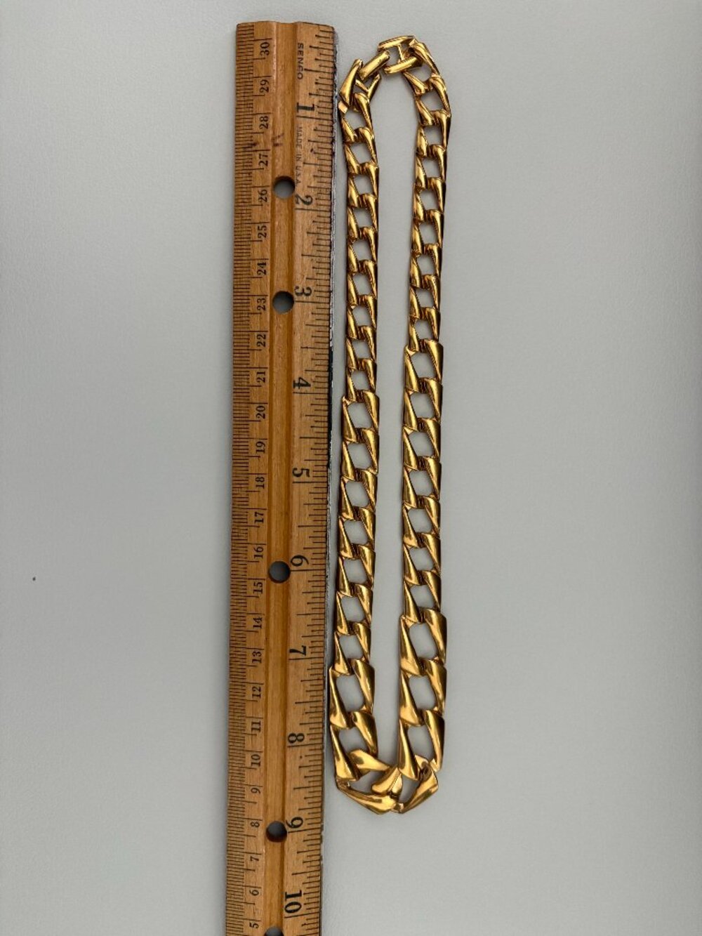 Two Vintage Status Link Necklaces Gold Tone Napier Blue Enamel Monet - Picture 3 of 6